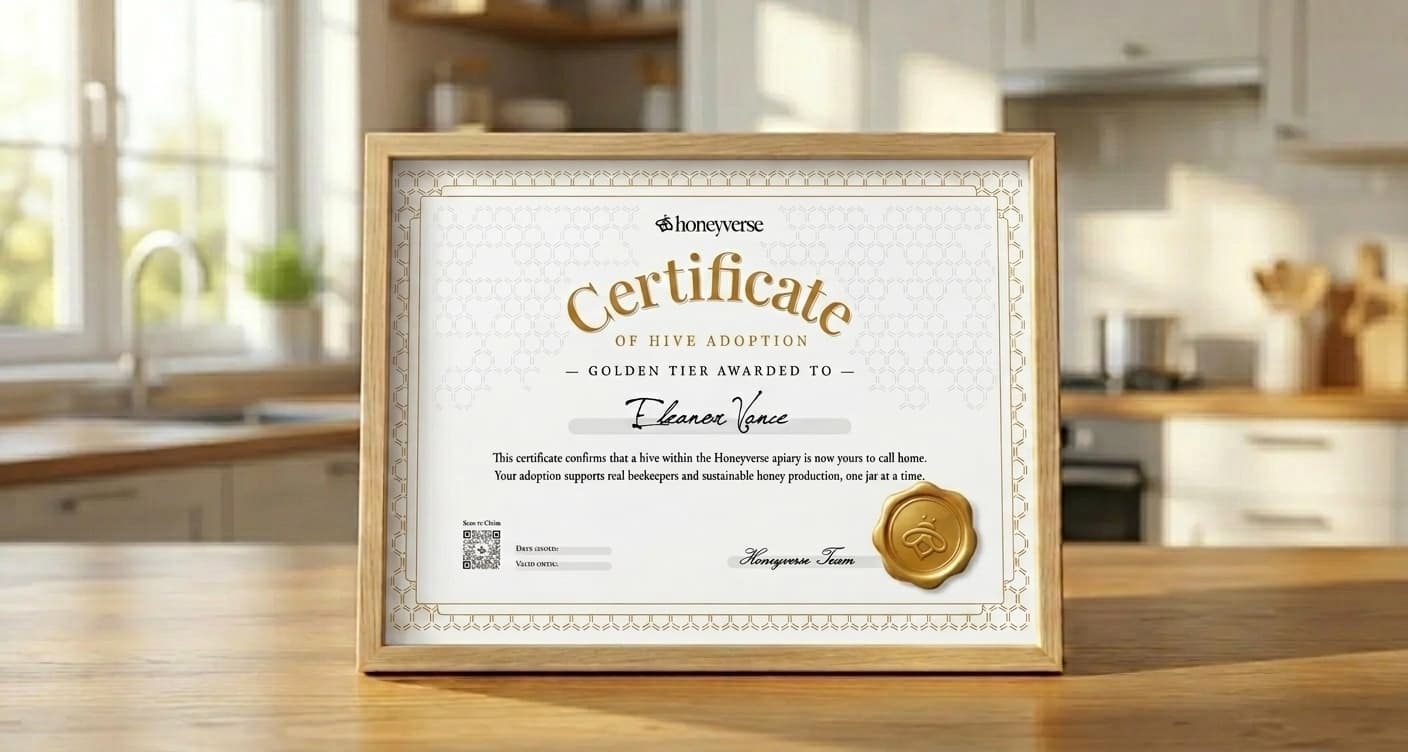 Honeyverse hive adoption certificate
